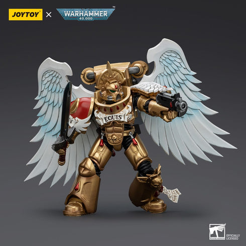 JOYTOY Warhammer The Horus Heresy Blood Angels Sanguinary Guard with Encarmine Sword 2 1/18 Action Figure